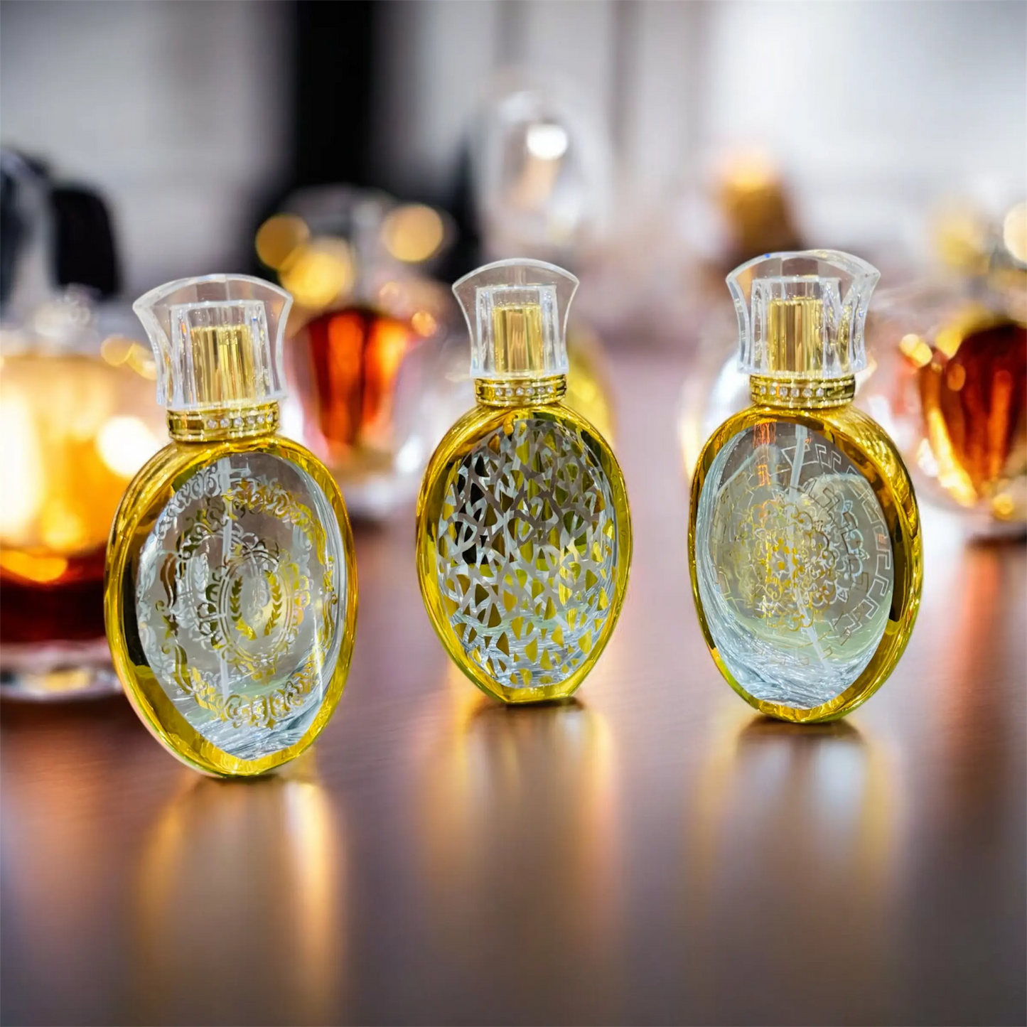 Golden Perfume Bottles بیت العطور